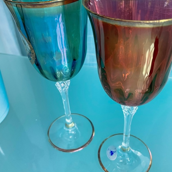 Dining Italian La Reine Crystal Wine Glasses Angels 2 Poshmark